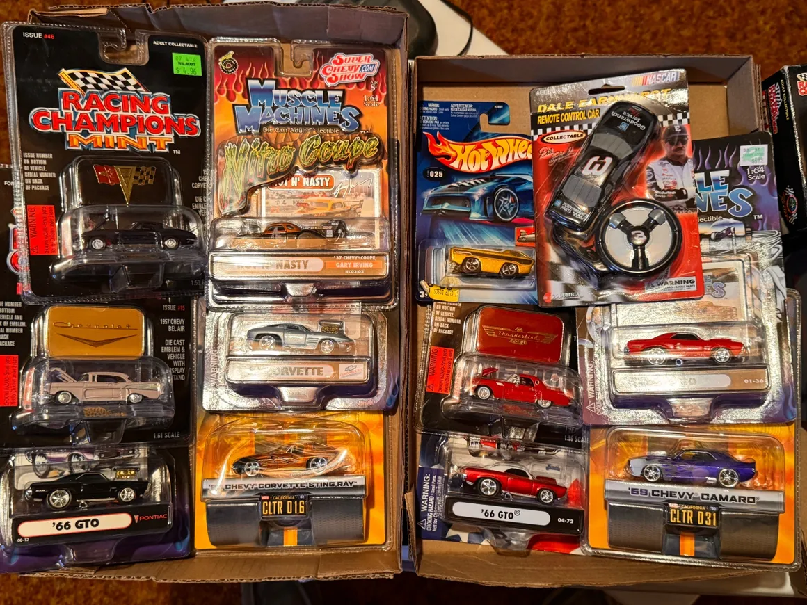 Die-cast toy car collection display